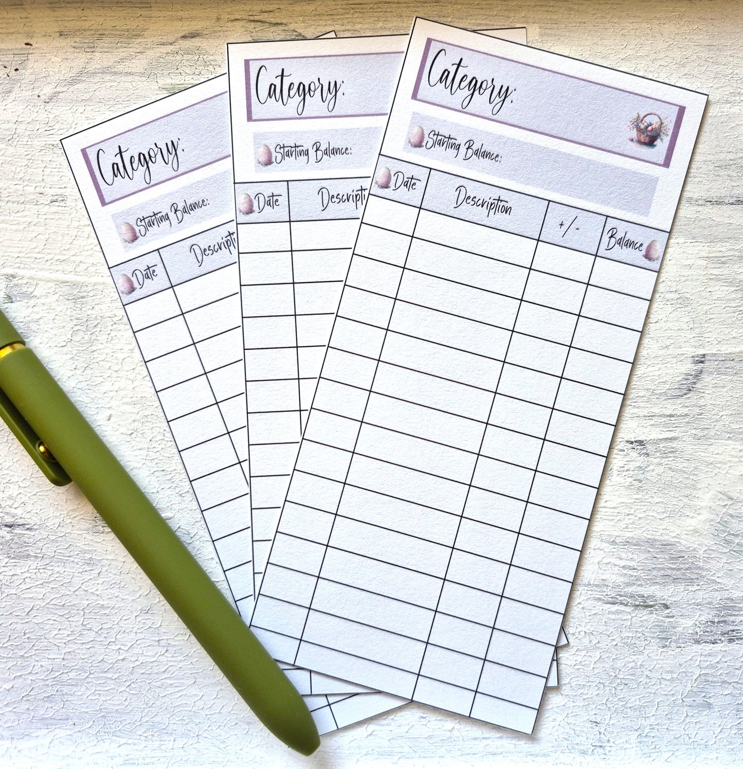 Cash Envelope Tracker Inserts | A6 Envelope Trackers | Cash Envelope Budget System | Easter Theme