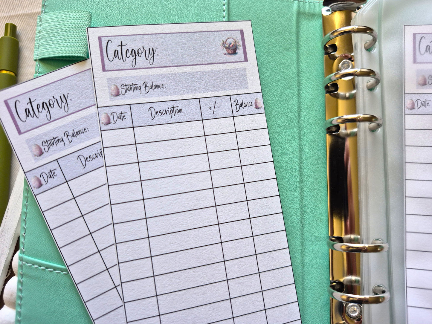 Cash Envelope Tracker Inserts | A6 Envelope Trackers | Cash Envelope Budget System | Easter Theme