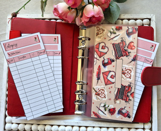 Cash Envelope Tracker Inserts | A6 Envelope Trackers | Cash Envelope Budget System | Traveling Love Letter Theme