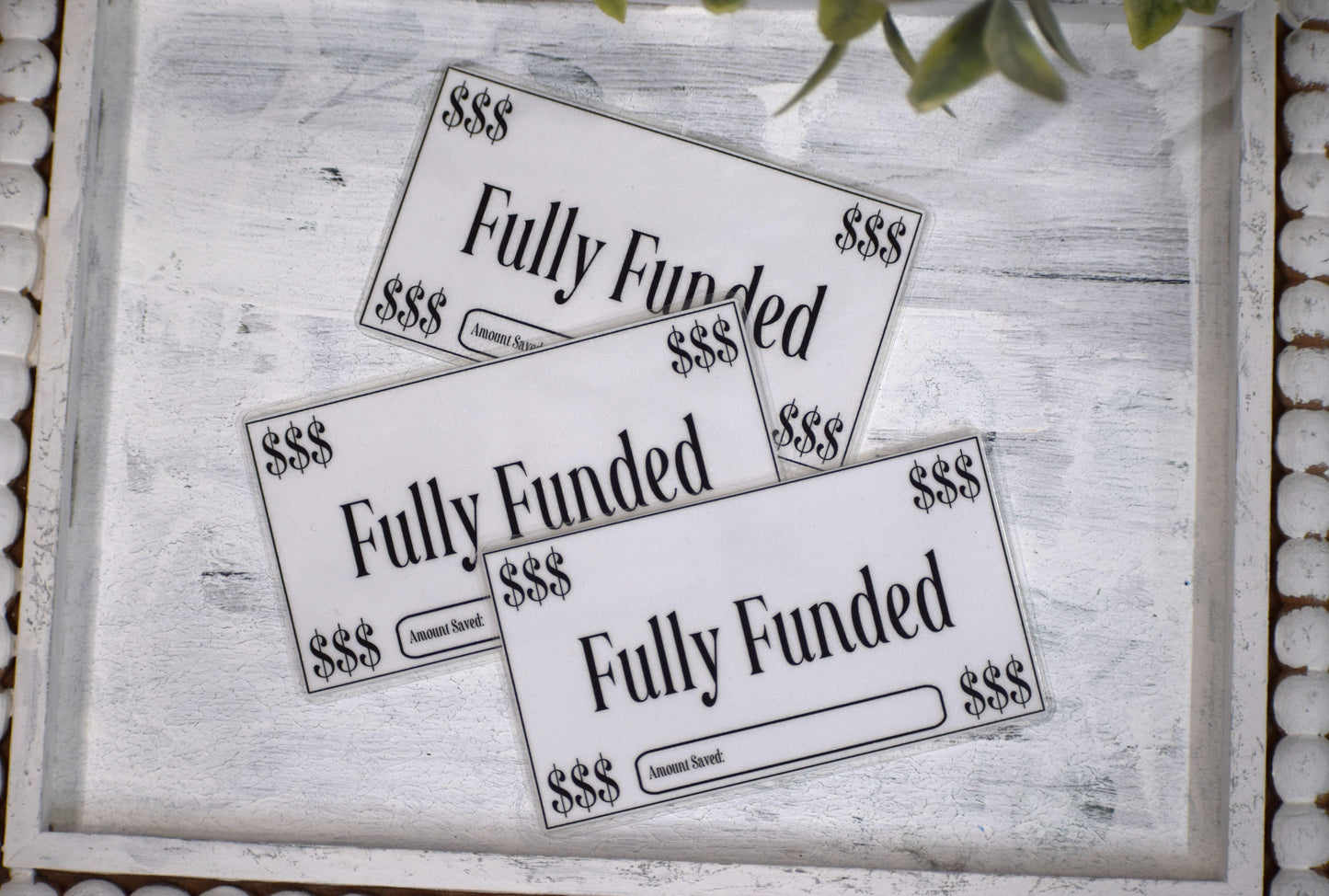 Fully Funded Place Holder, A6 size,  A7 size Laminated Fully Funded Place Holder for A6 and A7 cash envelopes