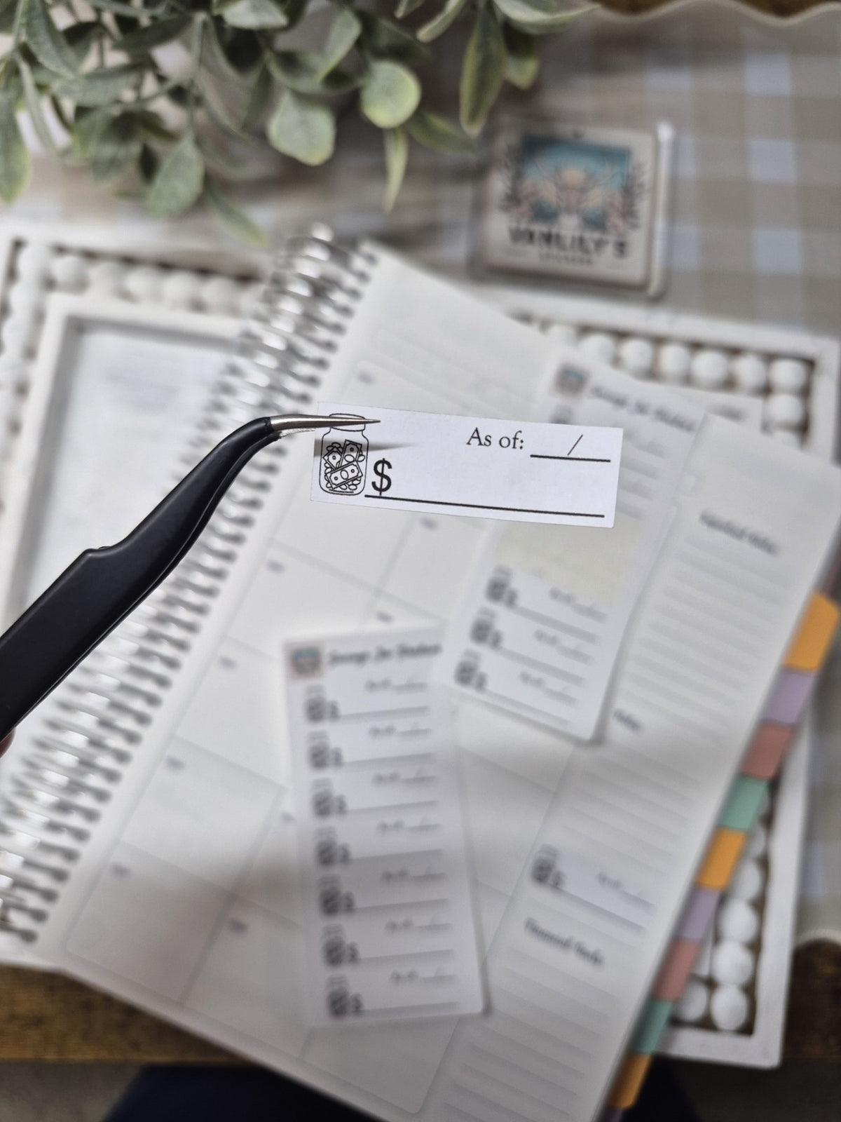 Savings Jar Tracker Icon Planner Sticker Sheet