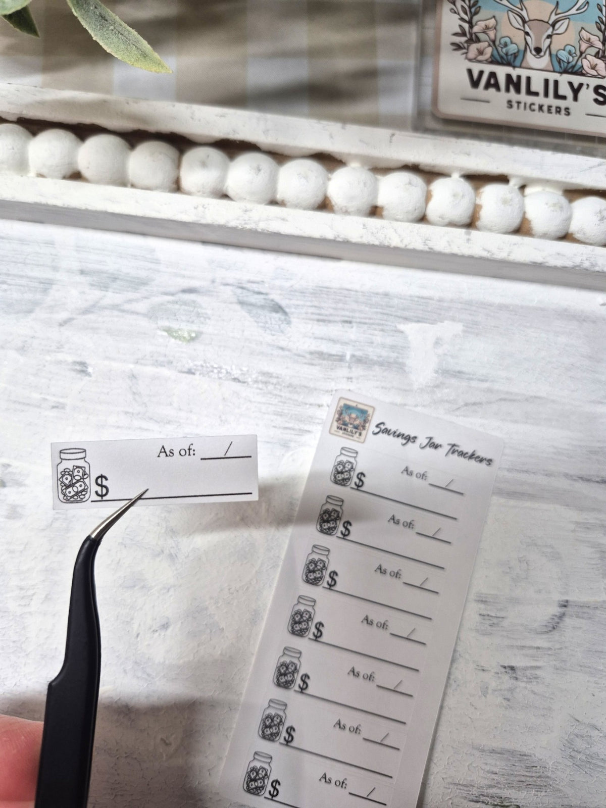 Savings Jar Tracker Icon Planner Sticker Sheet