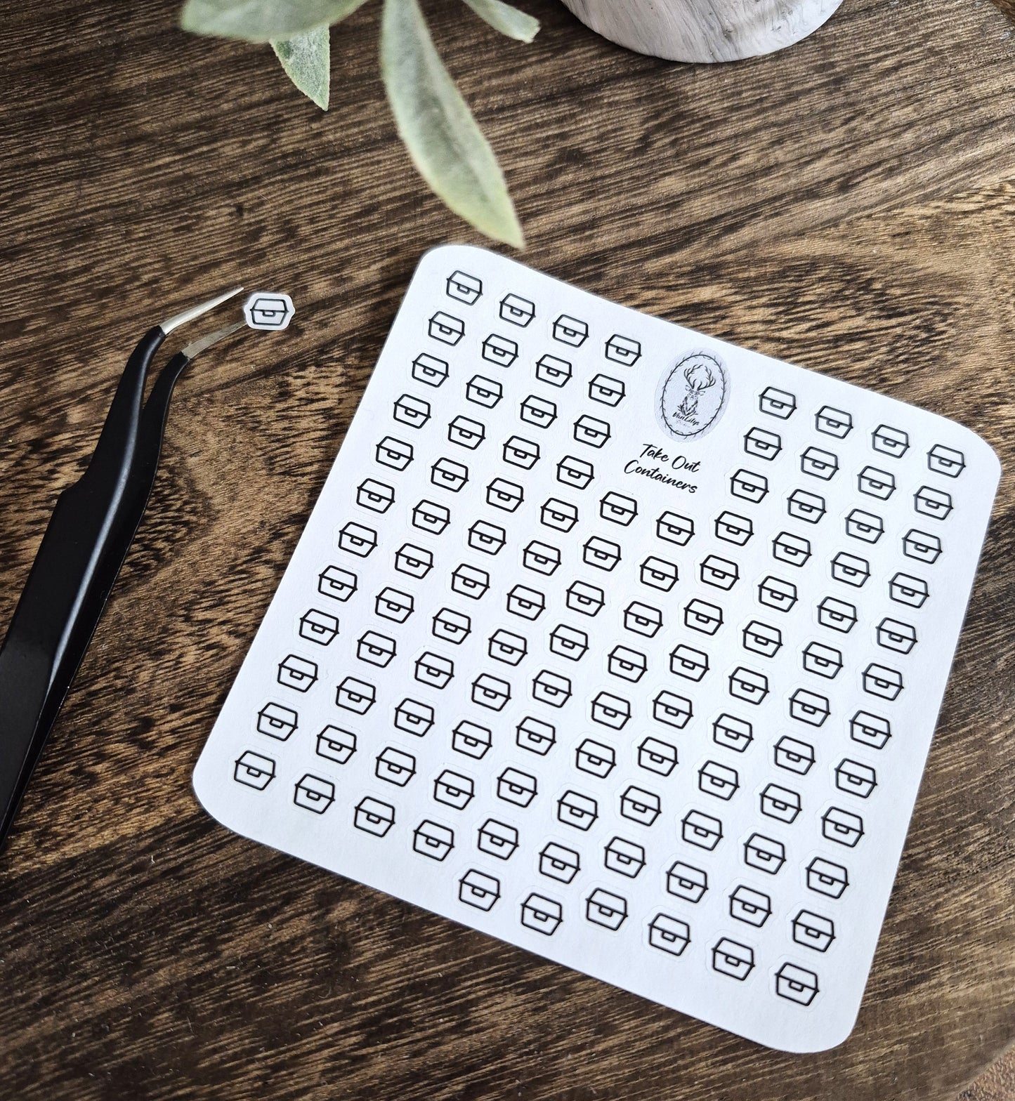 Take-Out Icon Sticker Sheet