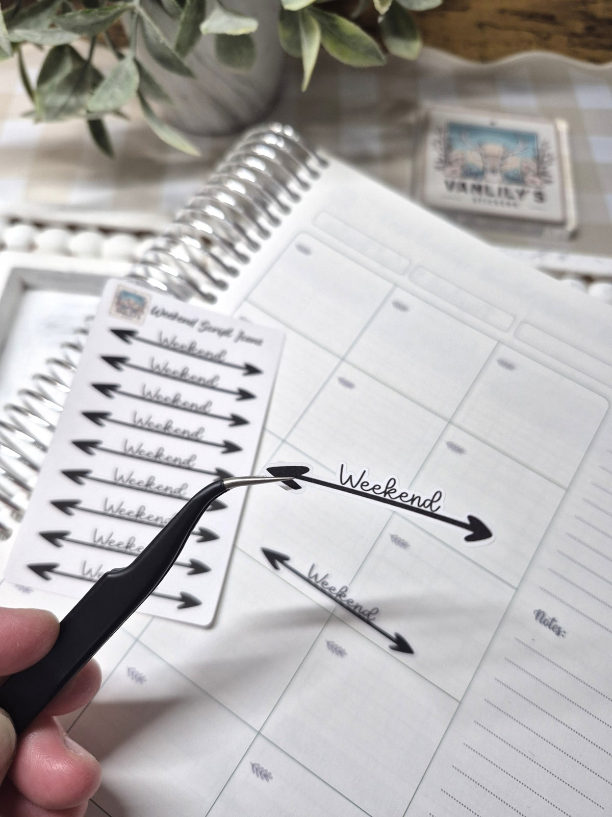 Weekend Icon Planner Sticker Sheet