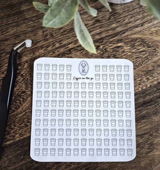 Coffee Icon Sticker Sheet