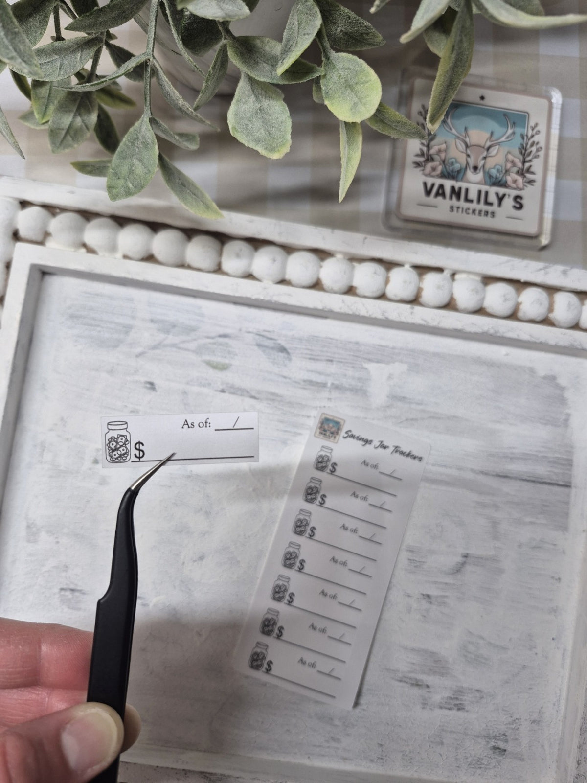 Savings Jar Tracker Icon Planner Sticker Sheet