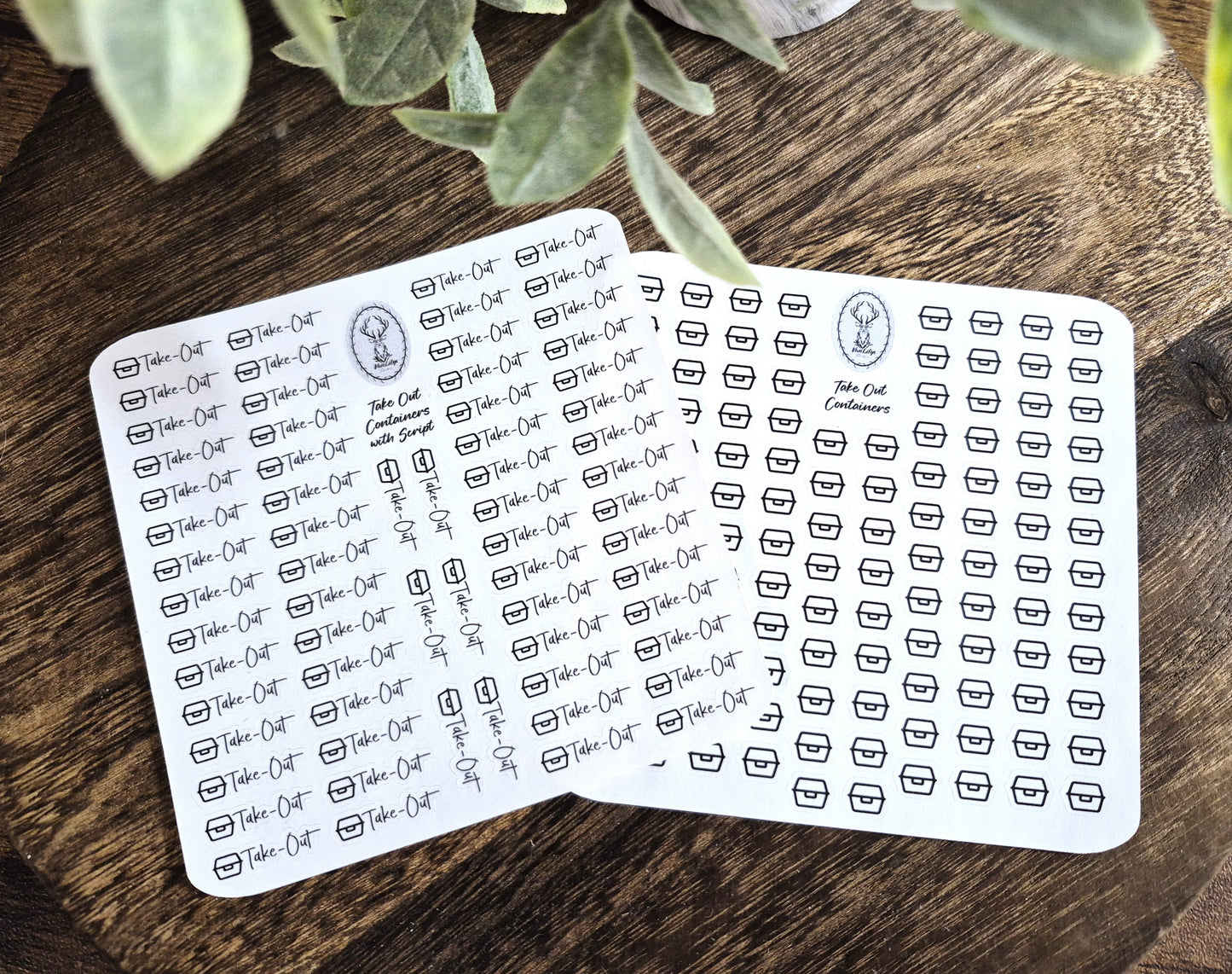 Take-Out Icon Sticker Sheet