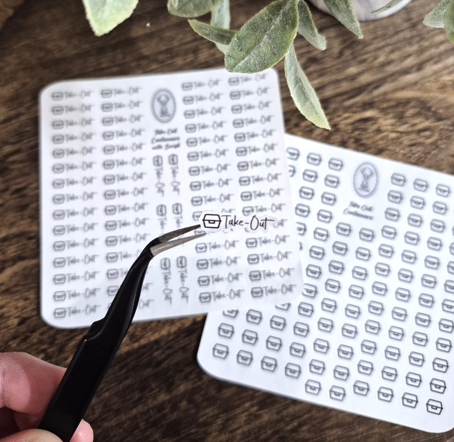 Take-Out Icon Sticker Sheet