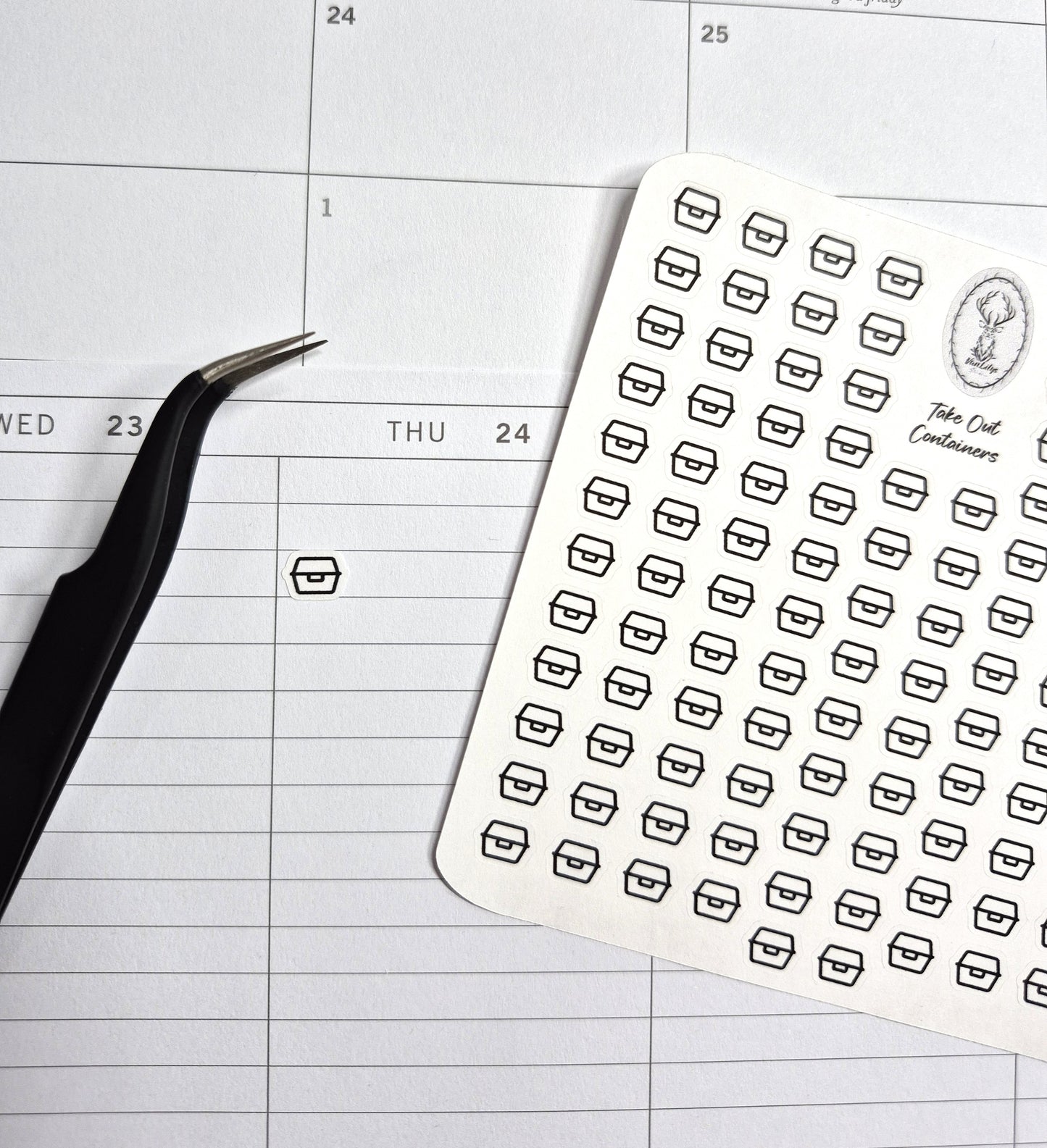 Take-Out Icon Sticker Sheet