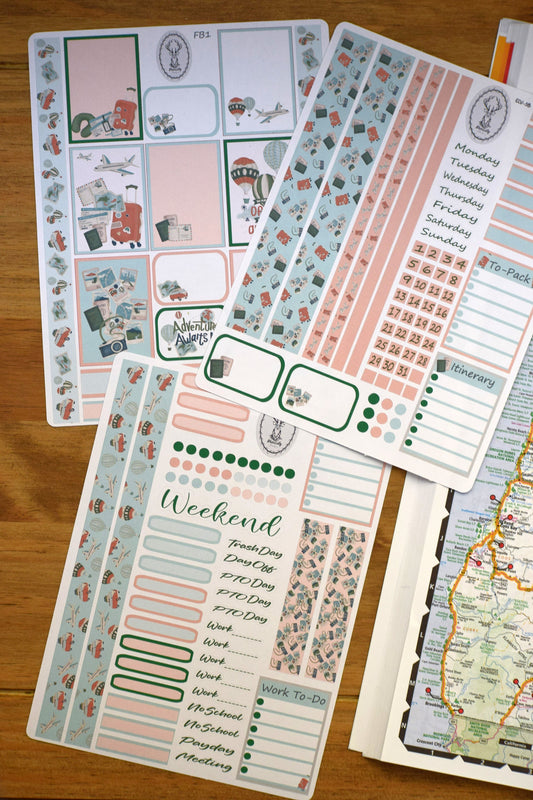 Weekly Planner Sticker Kit, #5 Travel
