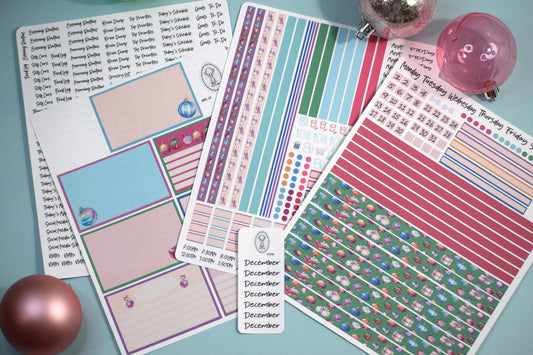 Plum Paper 7x9 Daily Weekly Planner Sticker Kit #17,Baubles Baubles Baubles