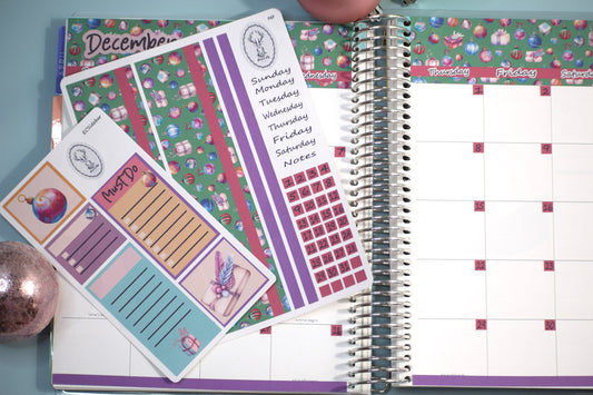 Erin Condren|TBM Monthly Header Sticker Sheet, Baubles Baubles Baubles