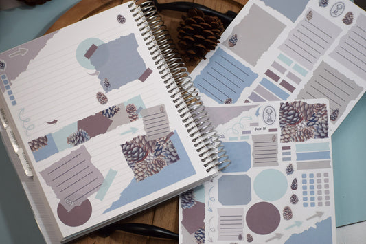 Journal Deco Sticker Kit #18 Winter of Pinecones