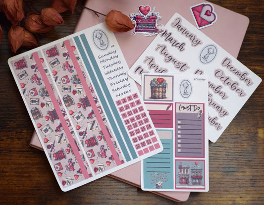Erin Condren|TBM Monthly Planner Sticker Sheet, Traveling Love Letter