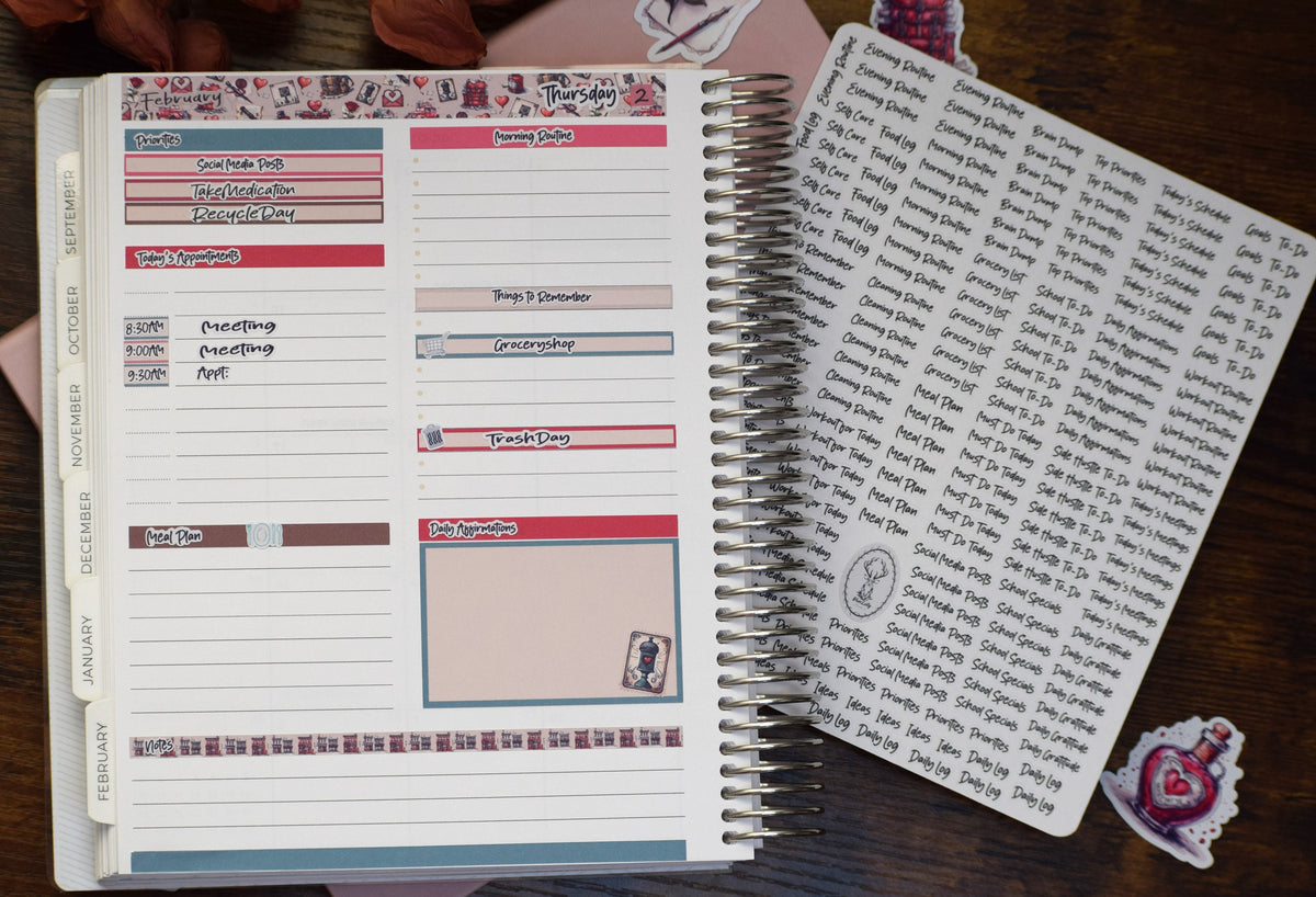 Plum Paper 7x9 Daily Weekly Planner Sticker Kit #19, Traveling Love Le ...