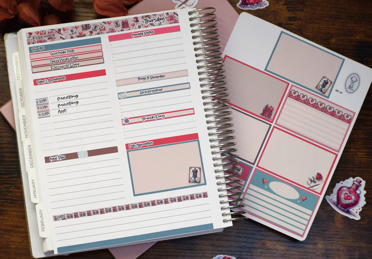 Plum Paper 7x9 Daily Weekly Planner Sticker Kit #19, Traveling Love Le ...