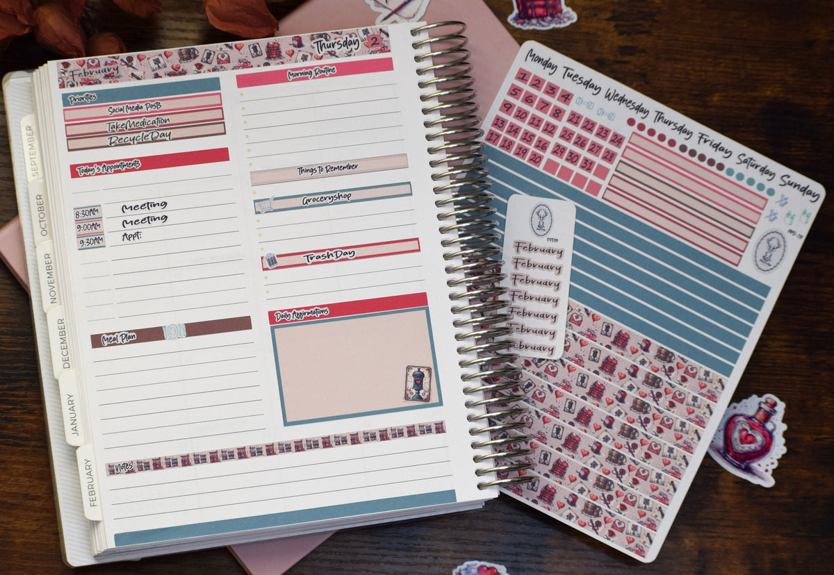 Plum Paper 7x9 Daily Weekly Planner Sticker Kit #19, Traveling Love Le ...