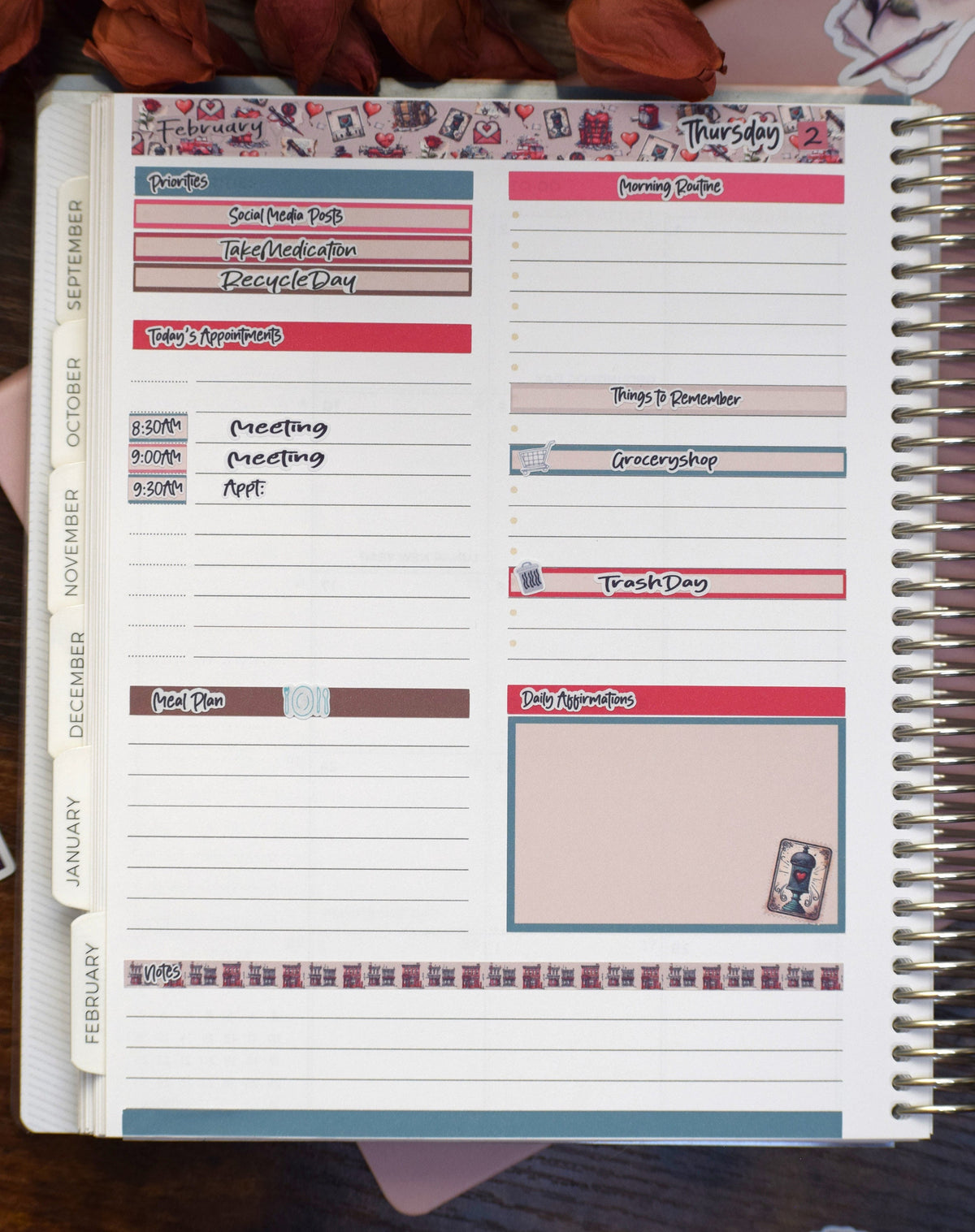 Plum Paper 7x9 Daily Weekly Planner Sticker Kit #19, Traveling Love Le ...