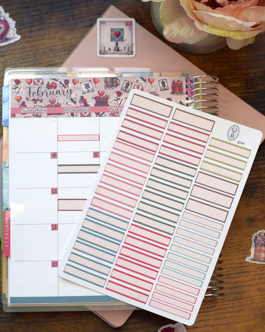 Month Labels Planner Sticker Sheet For Monthly Spread, Traveling Love Letter Colorway