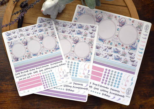 Plum Paper Monthly Dashboard Planner Stickers #3, Easter