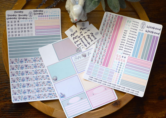 Plum Paper A5 Daily Weekly Planner Sticker Kit #3, Easter