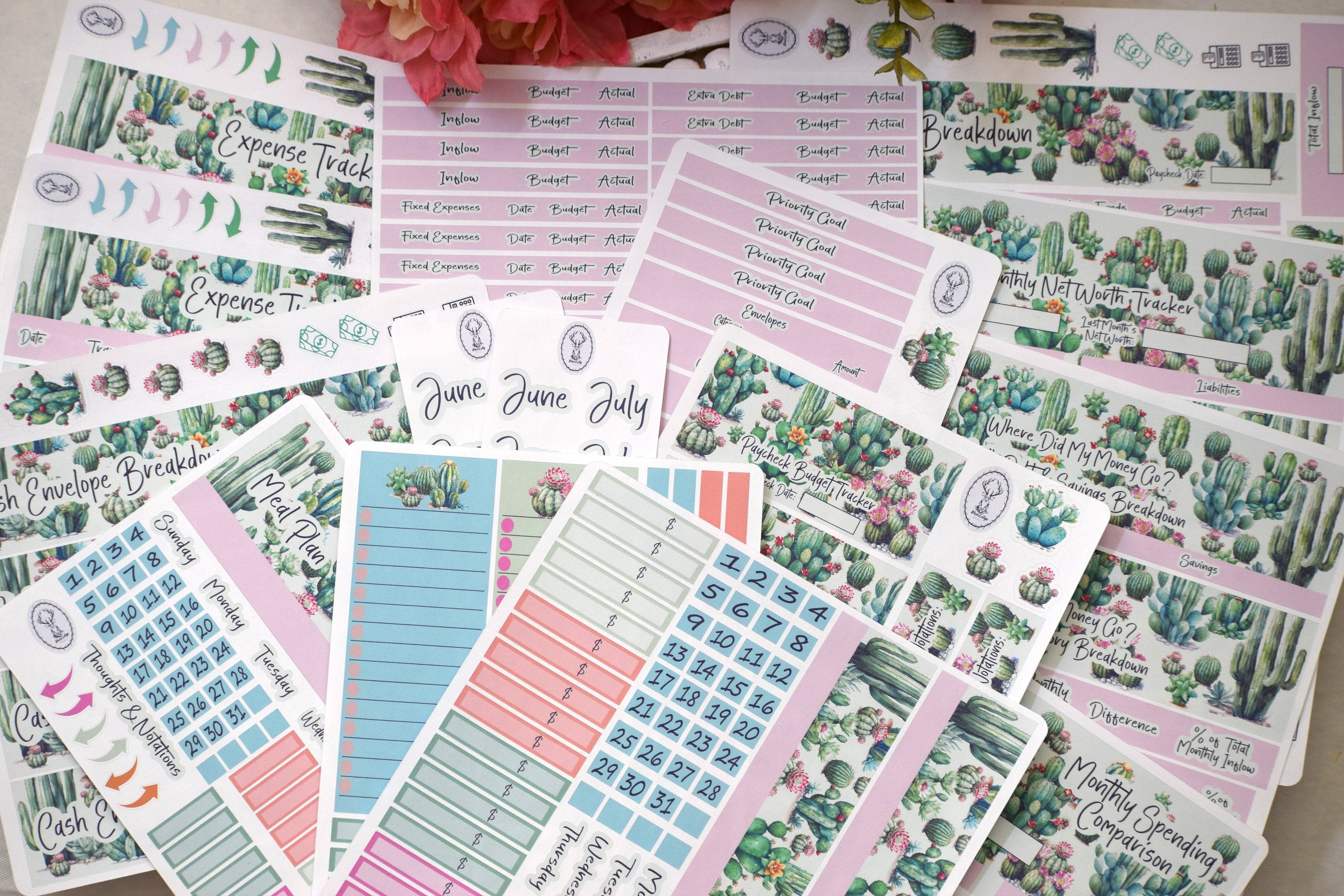 TBM BBP Workbook Sticker Kit, Cactus Galore – VanLilysStickers