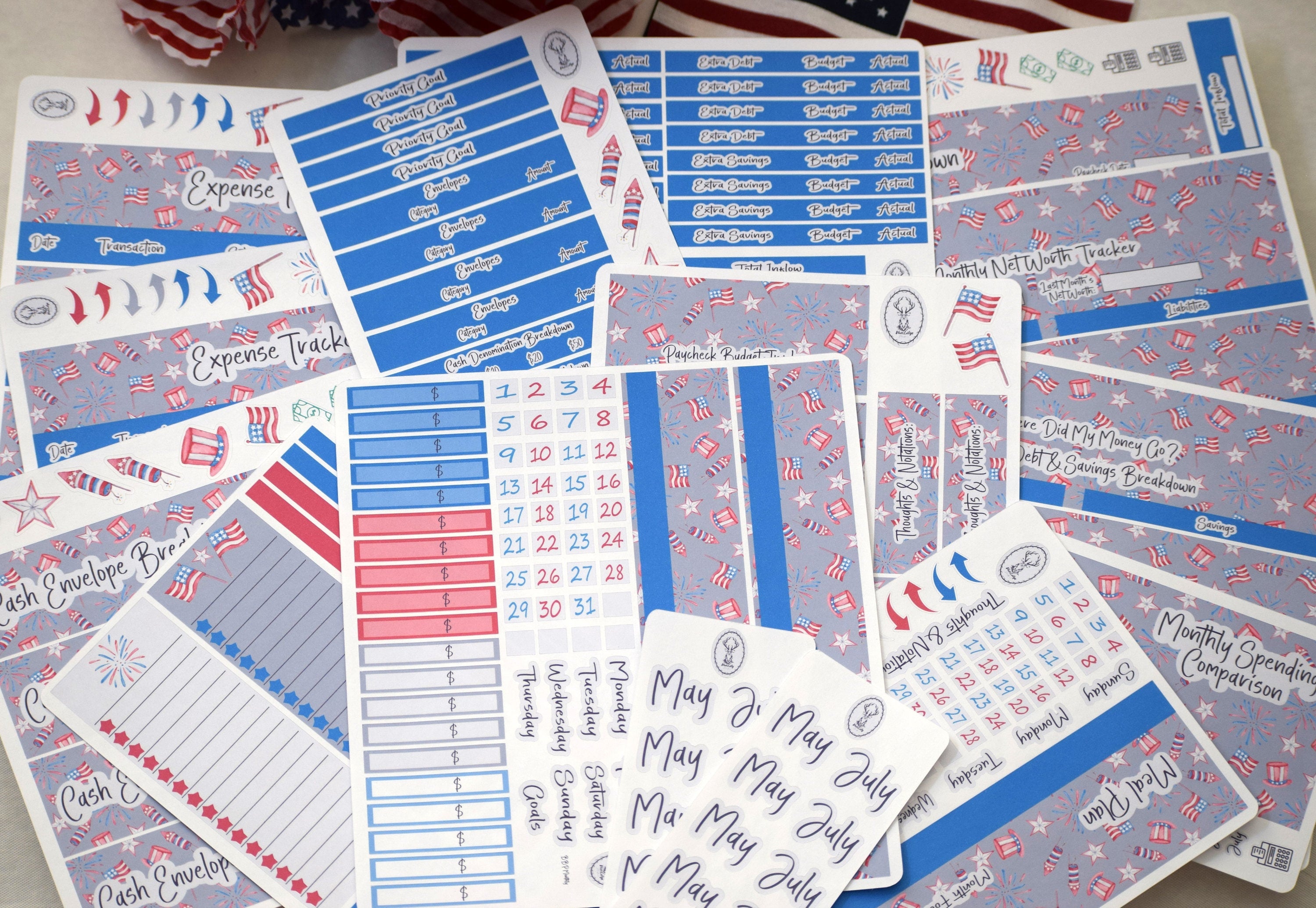 TBM BBP Workbook Sticker Kit, Red, White and Blue – VanLilysStickers