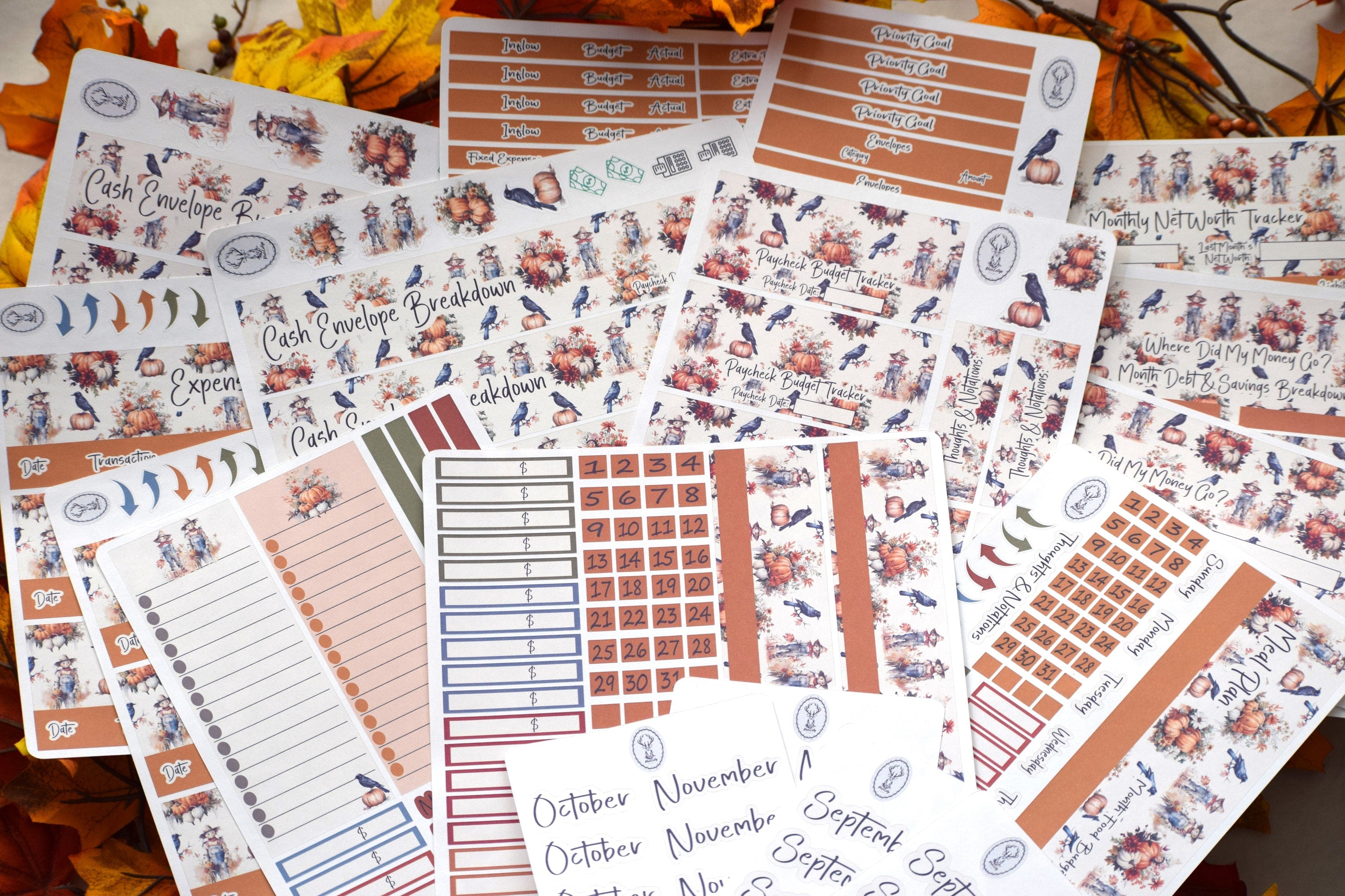 TBM BBP Workbook Sticker Kit, Pumpkins and Crows – VanLilysStickers