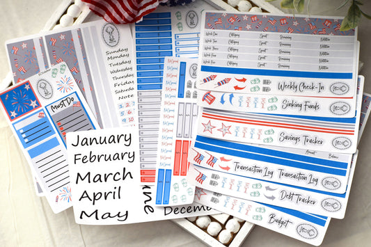Budget Sticker Kit, Red, White and Blue
