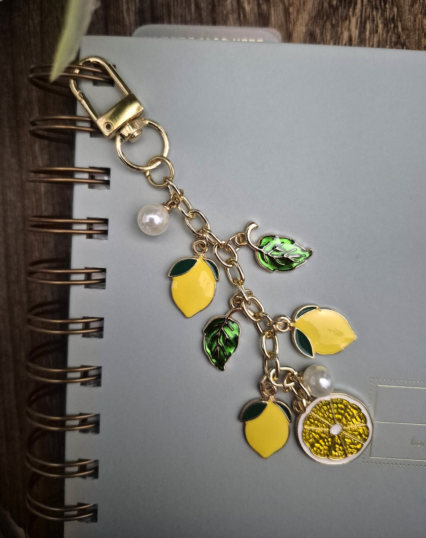 Lemon Planner Charm | Binder Charm | Travelers Notebook Charm | Dangle Charm | Purse, Bag Charm (Copy)