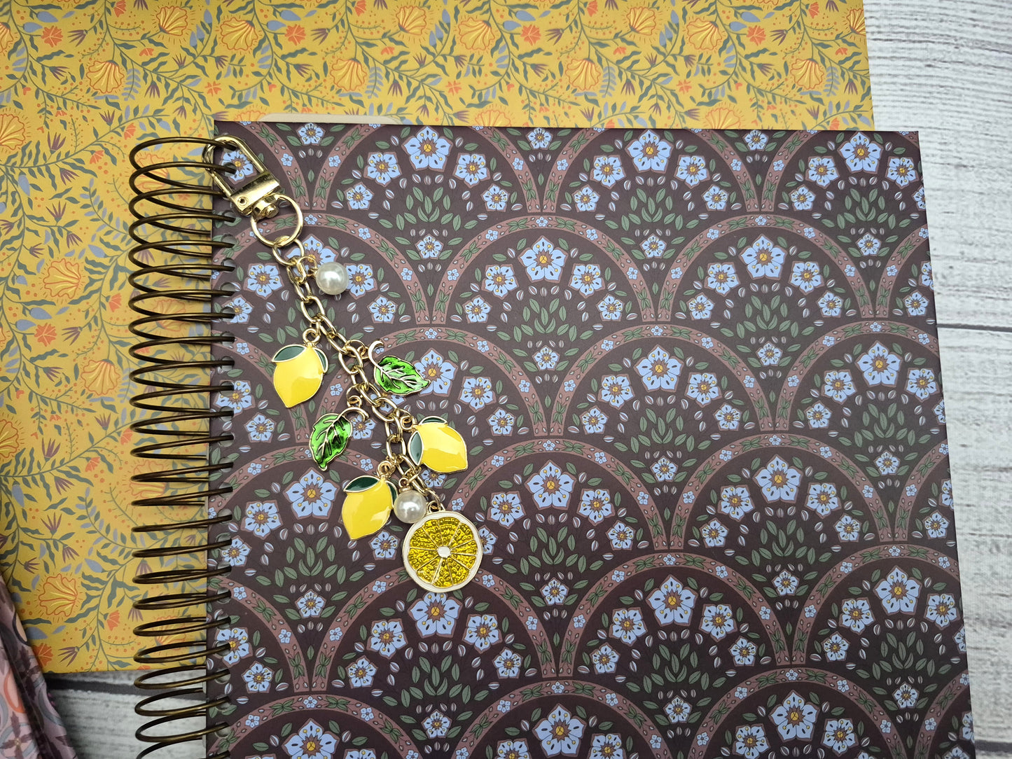 Lemon Planner Charm | Binder Charm | Travelers Notebook Charm | Dangle Charm | Purse, Bag Charm (Copy)