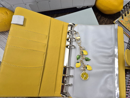 Lemon Planner Charm | Binder Charm | Travelers Notebook Charm | Dangle Charm | Purse, Bag Charm (Copy)