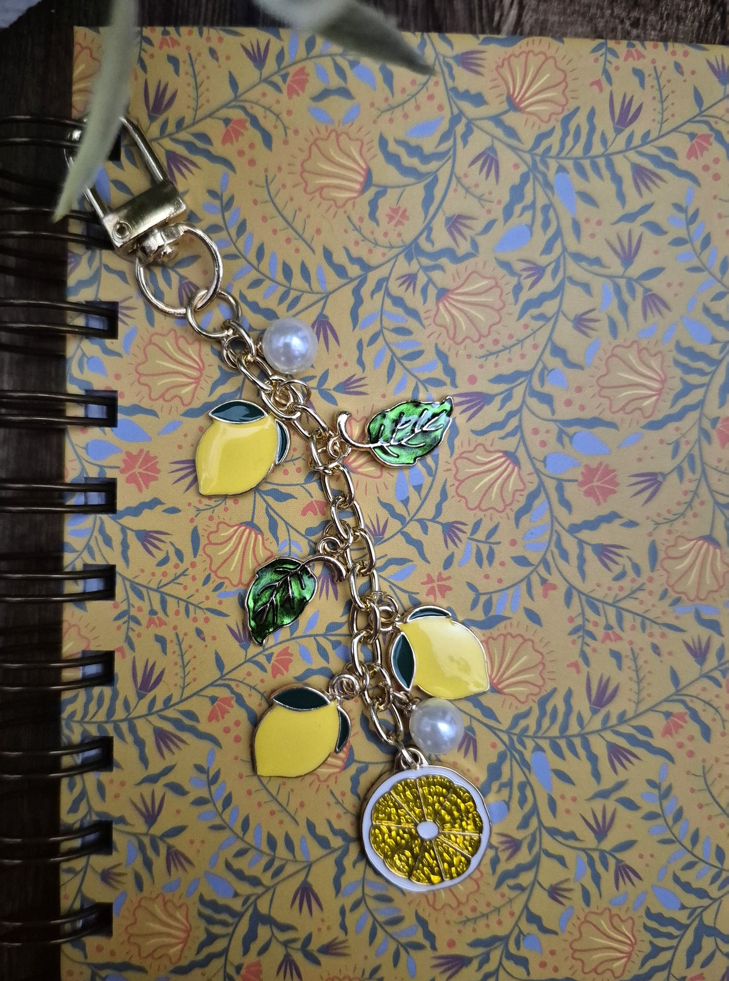 Lemon Planner Charm | Binder Charm | Travelers Notebook Charm | Dangle Charm | Purse, Bag Charm (Copy)