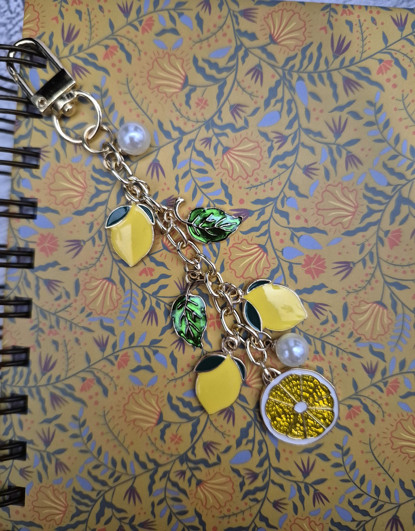 Lemon Planner Charm | Binder Charm | Travelers Notebook Charm | Dangle Charm | Purse, Bag Charm (Copy)