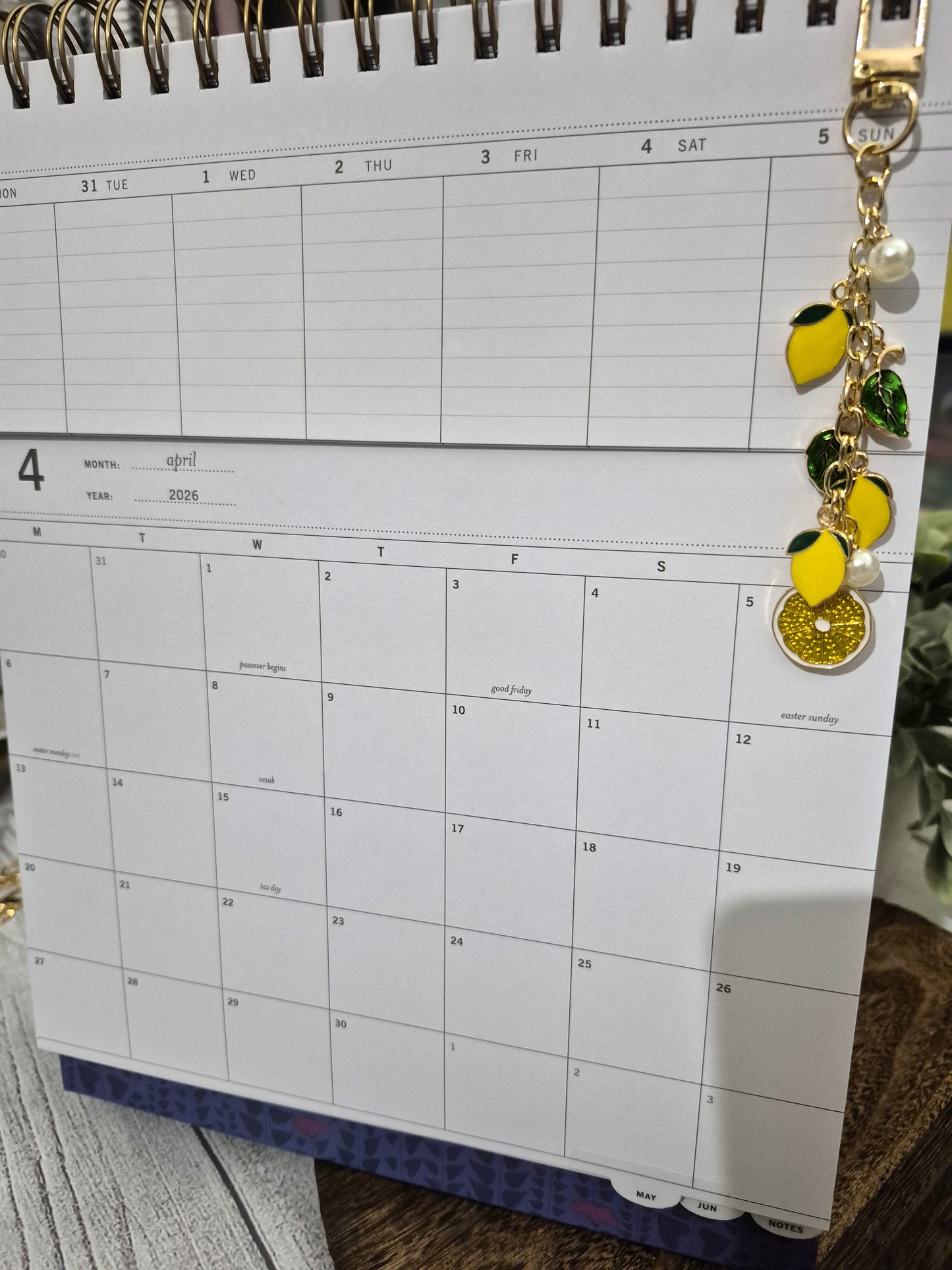 Lemon Planner Charm | Binder Charm | Travelers Notebook Charm | Dangle Charm | Purse, Bag Charm (Copy)