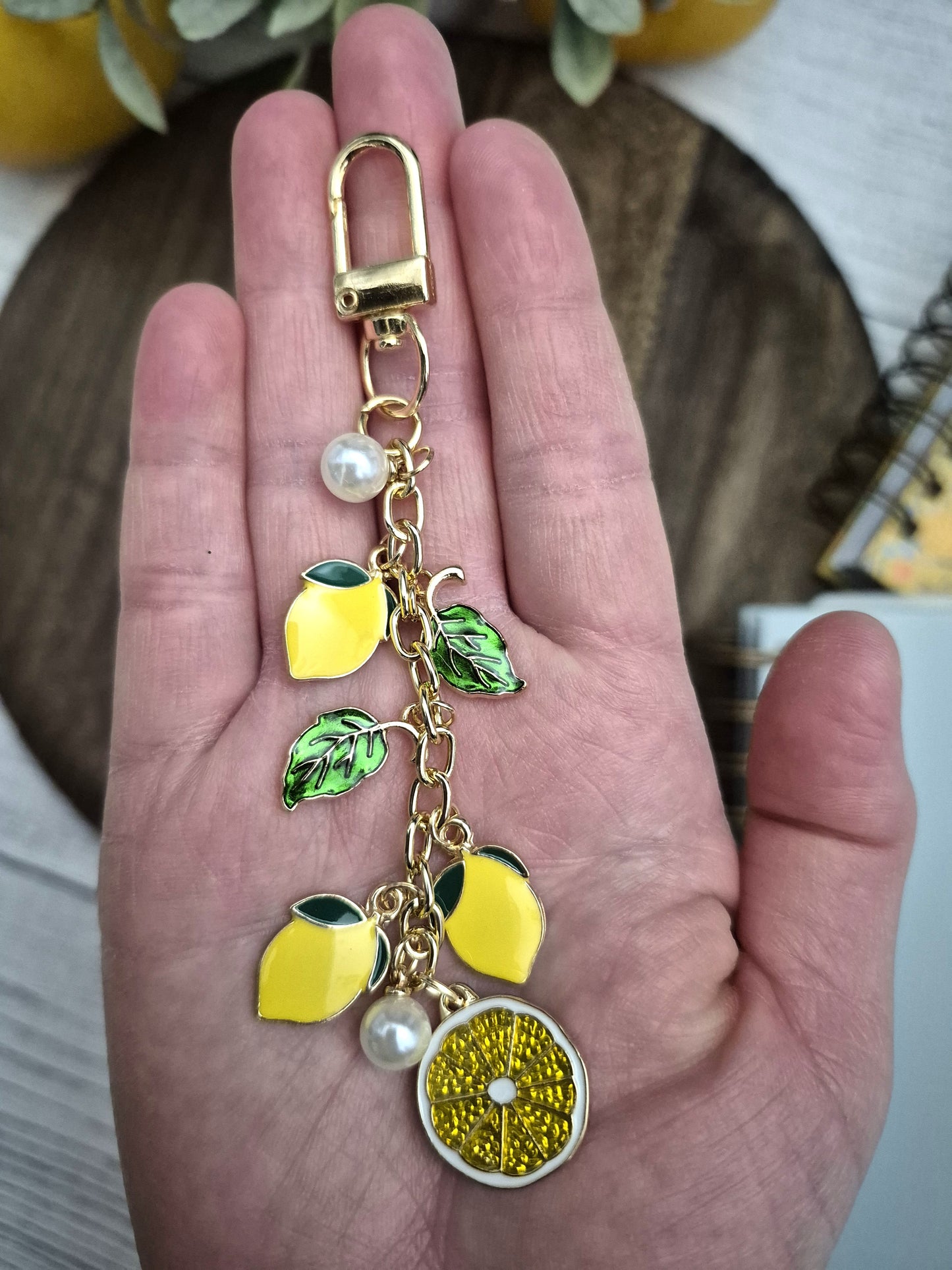 Lemon Planner Charm | Binder Charm | Travelers Notebook Charm | Dangle Charm | Purse, Bag Charm (Copy)