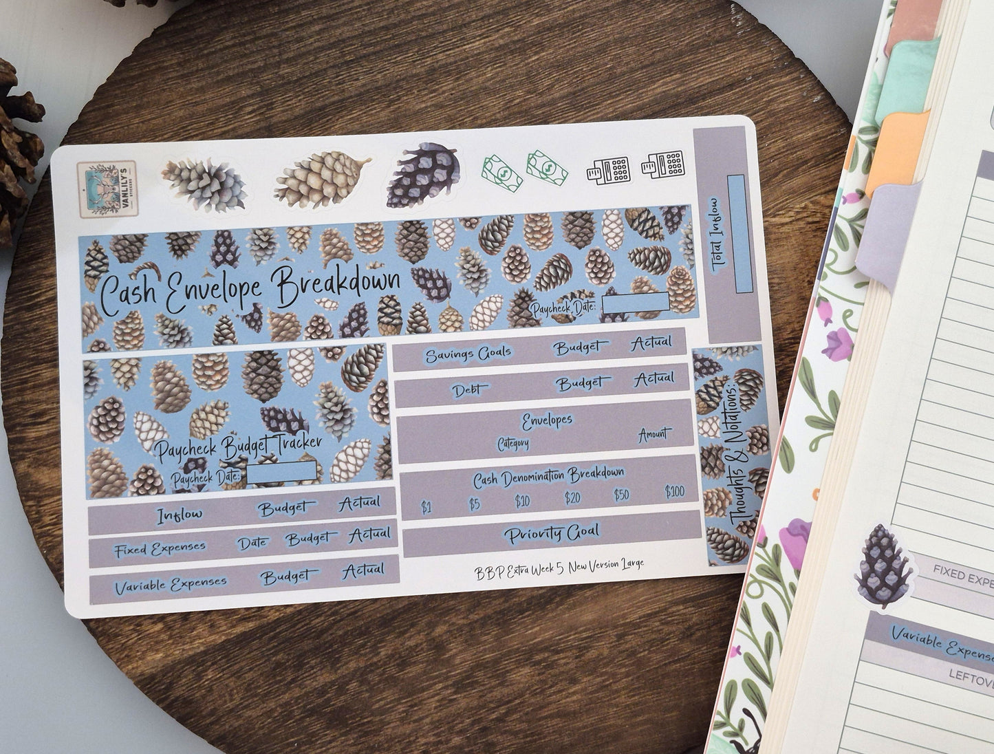 TBM BBP Workbook Sticker Kit, Winter of Pinecones