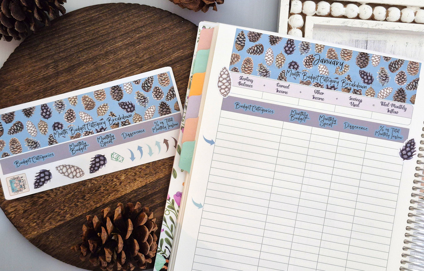 TBM BBP Workbook Sticker Kit, Winter of Pinecones