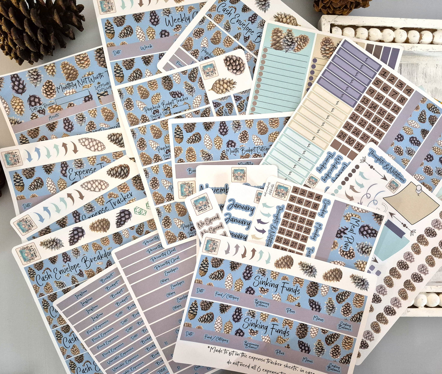 TBM BBP Workbook Sticker Kit, Winter of Pinecones