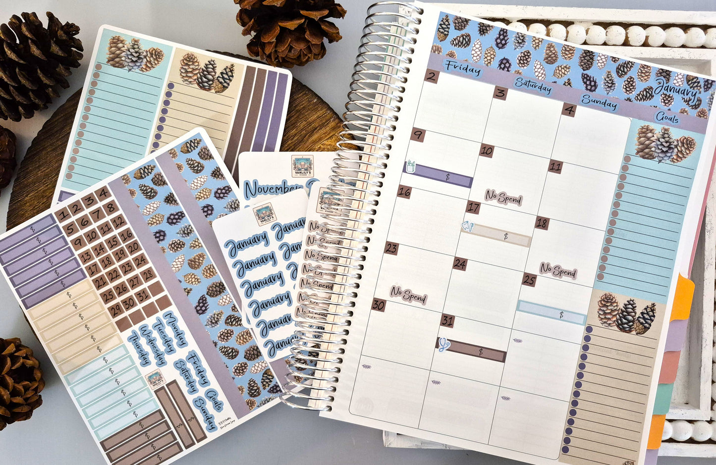 TBM BBP Workbook Sticker Kit, Winter of Pinecones