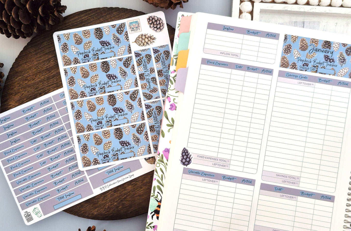 TBM BBP Workbook Sticker Kit, Winter of Pinecones