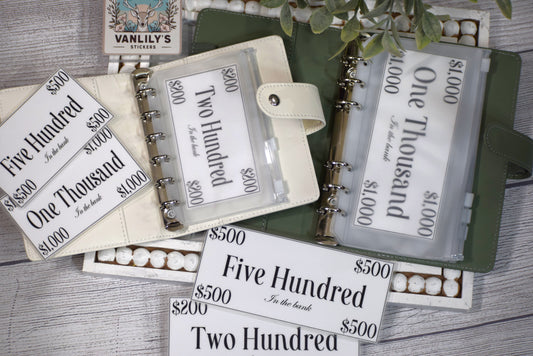 Placeholders for Cash Stuffing,  A6, A7 Placeholder Inserts for Cash Envelope Budget System, Budget Binder Inserts