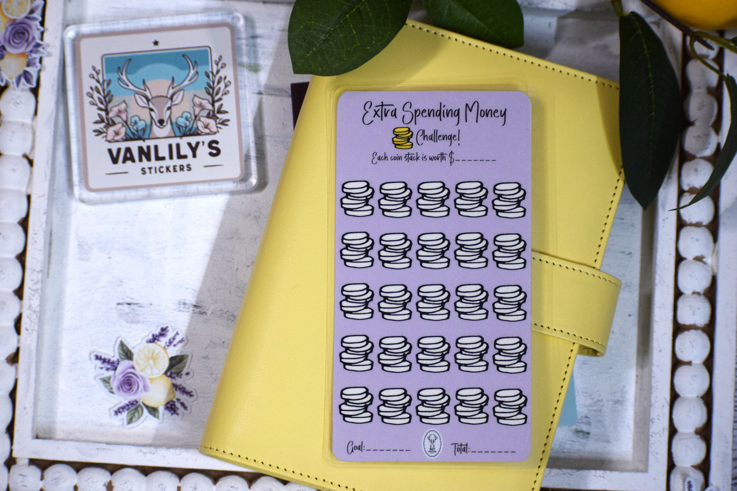 Extra Spending Money Savings Challenge | A6 Laminated Budget Binder Insert | Cash Envelope Budgeting | Savings Tracker