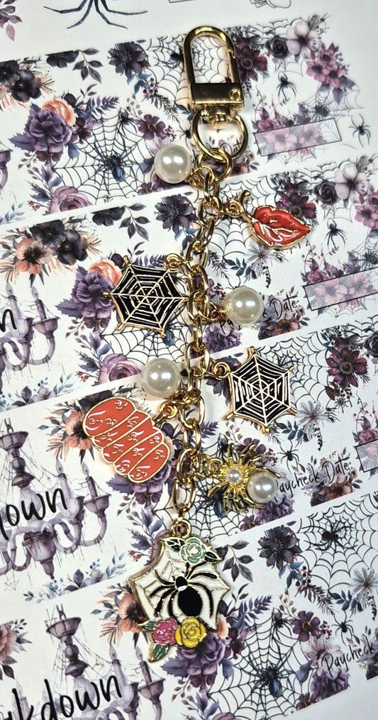 Enchanted Halloween Spiderweb Planner Charm | Binder Charm | Travelers Notebook Charm | Dangle Charm | Purse, Bag Charm