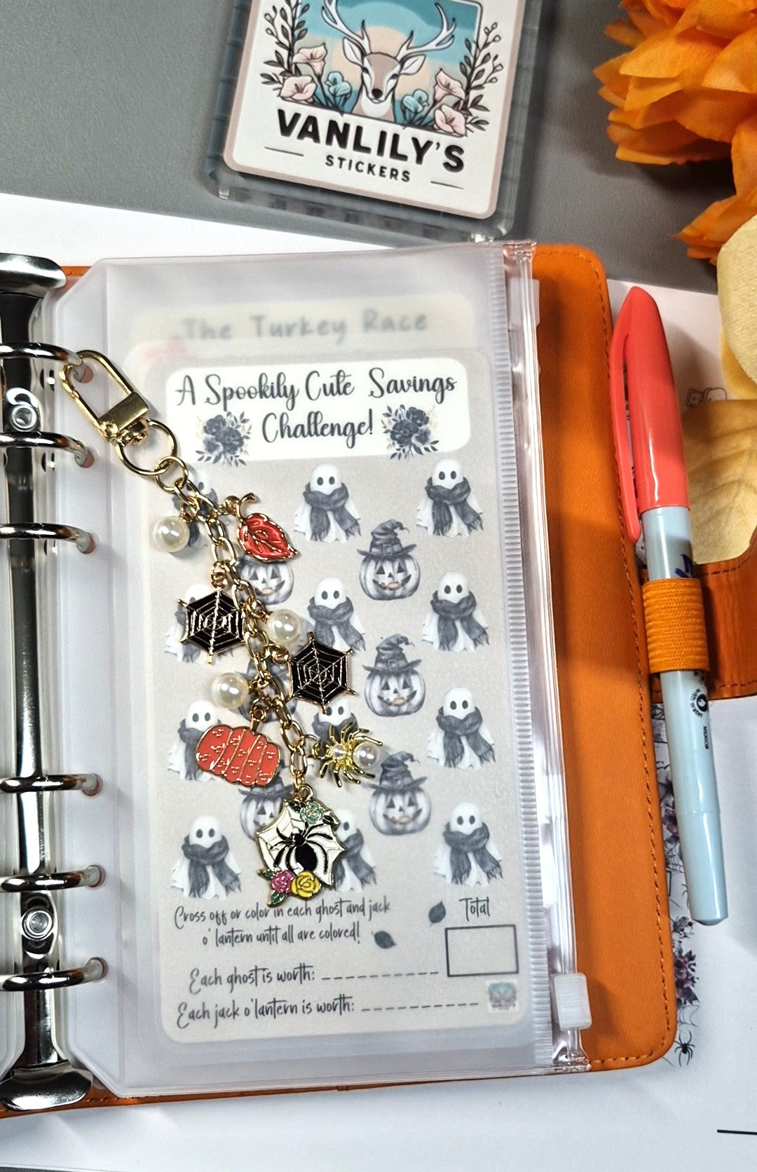 Enchanted Halloween Spiderweb Planner Charm | Binder Charm | Travelers Notebook Charm | Dangle Charm | Purse, Bag Charm