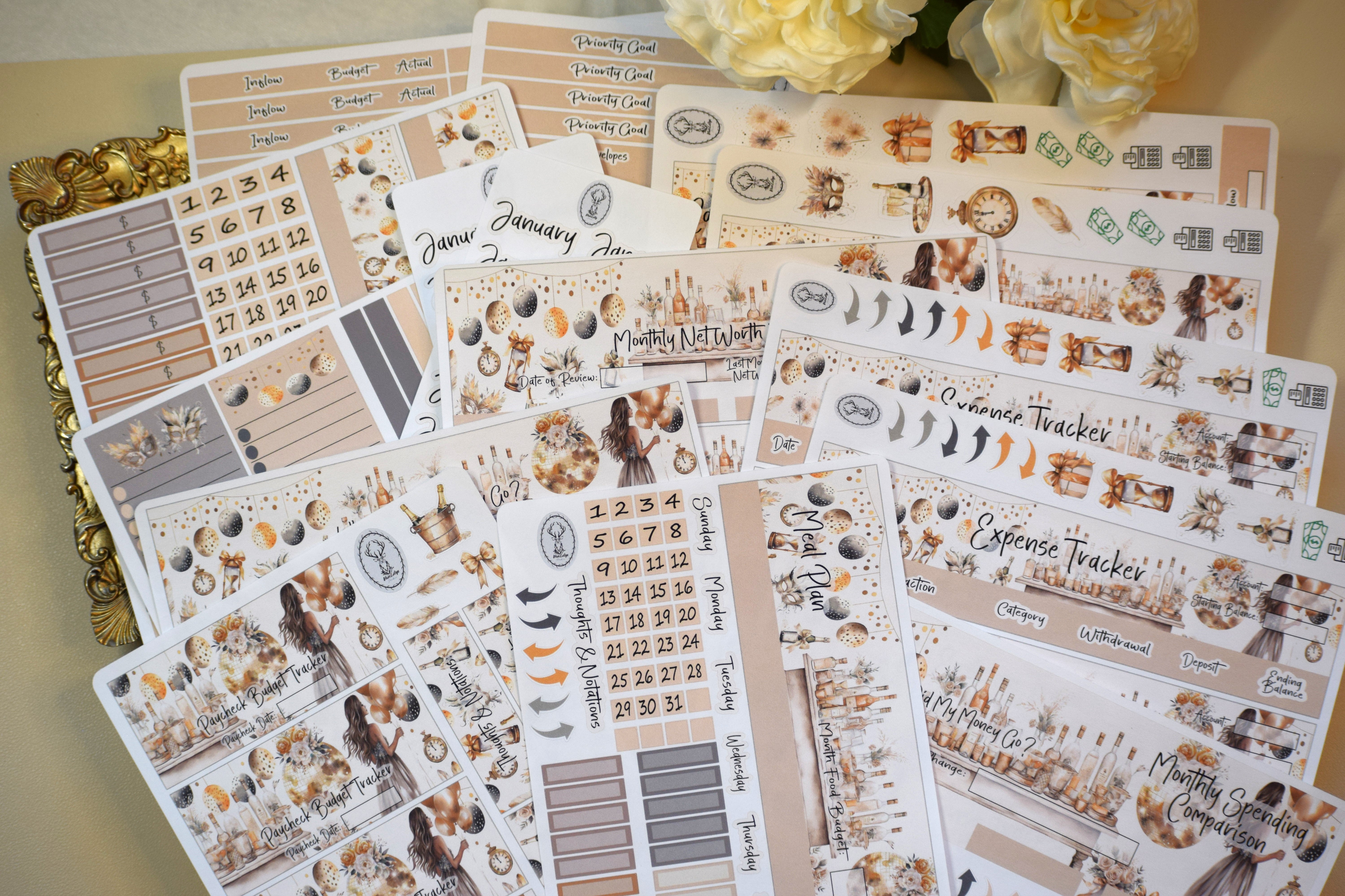 TBM BBP Workbook Sticker Kit, Golden New Year's – VanLilysStickers