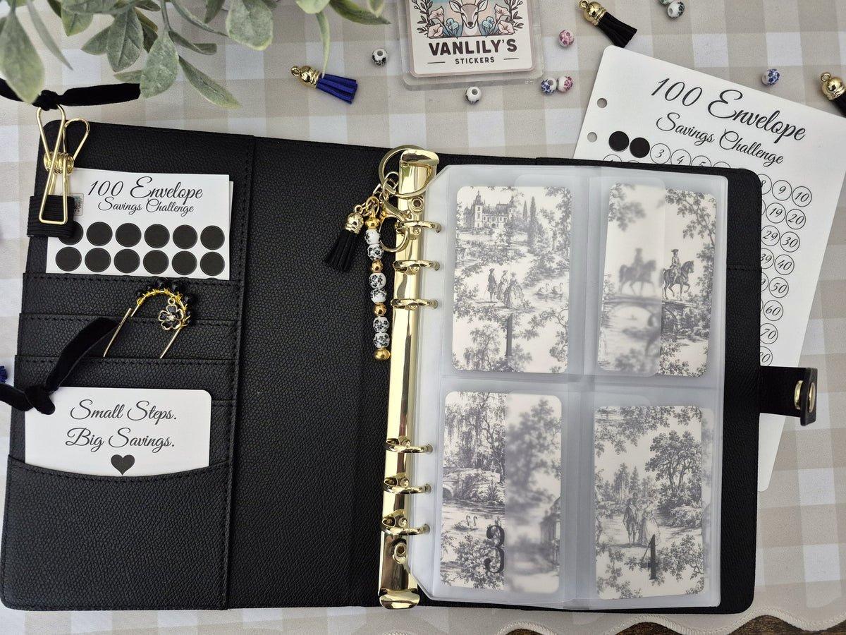 Reusable 100 Envelope Savings Challenge Binder – A5 Luxury Edition