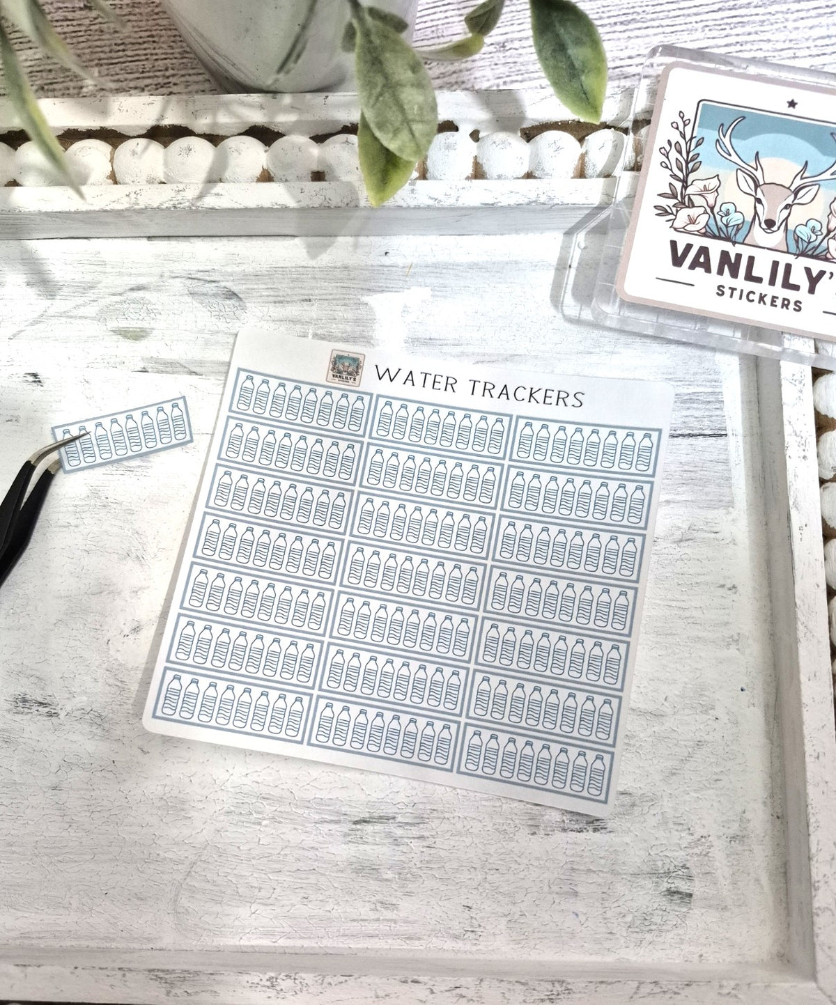 Water Tracker Icon Sticker Sheet