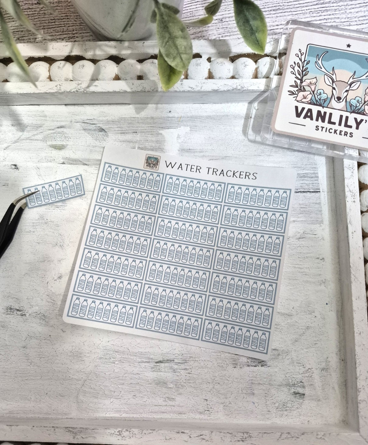 Water Tracker Icon Sticker Sheet
