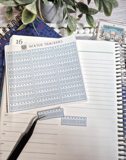 Water Tracker Icon Sticker Sheet